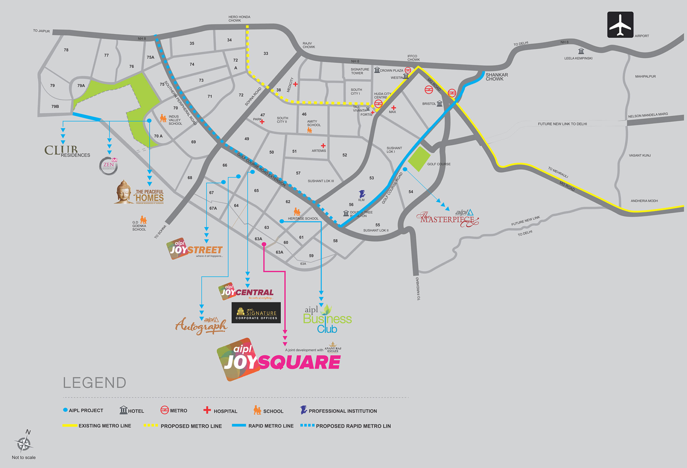 Aipl Joy Square Location Map