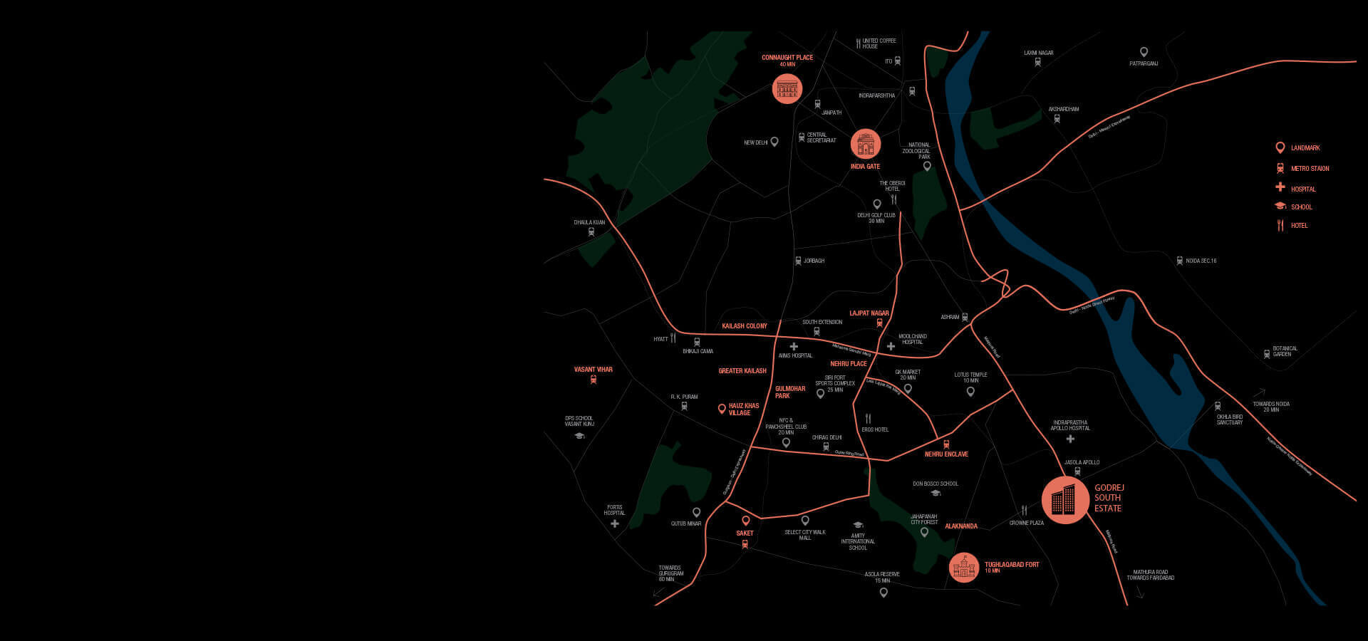 Godrej South Estate Location Map