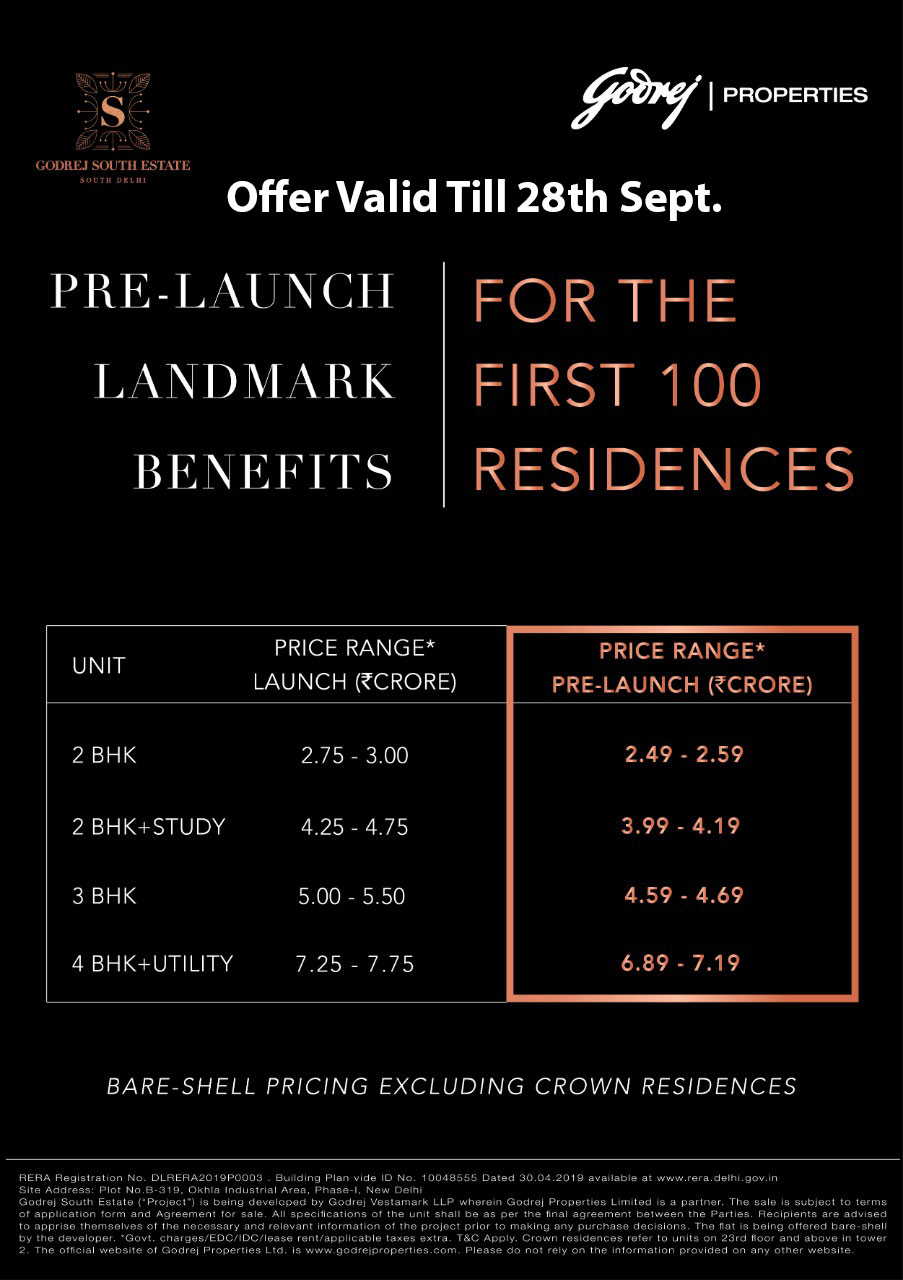 Godrej South Estate Price List